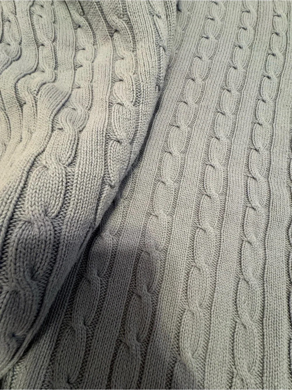 Lauren Ralph Lauren Cable-Knit blanket in Light Blue